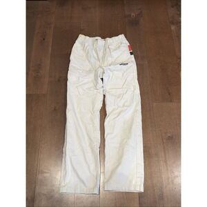 Stussy Canvas Pull On Pants Mens XS Off White Striped Y2K Skater Baggy Grunge